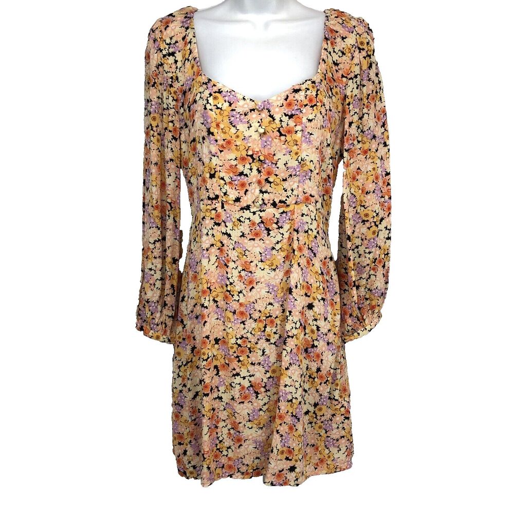 Billabong Heartland Mini Sweetheart Floral Dress - Womens Size Small